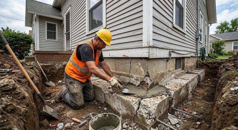 Cracked Foundation Repair in Bellevue, NE