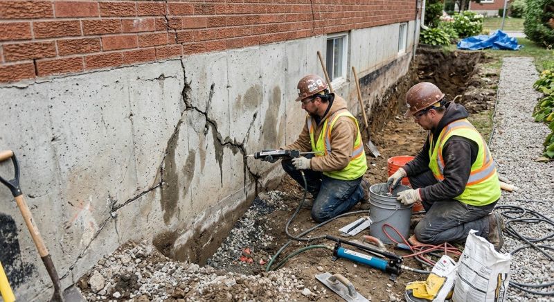 Cracked Foundation Repair in Waterloo, NE