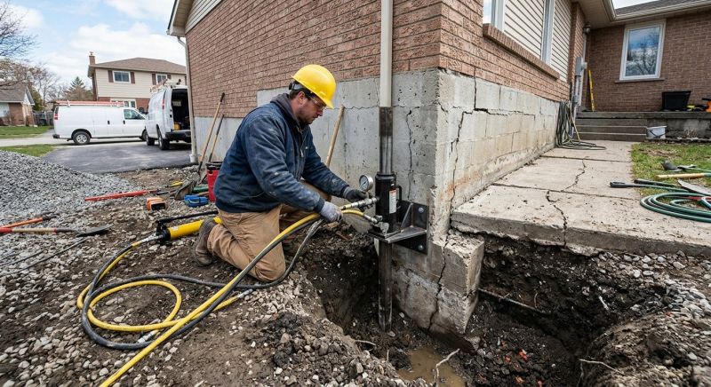 Sinking Foundation Repair in Bellevue, NE