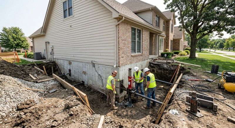 Sinking Foundation Repair in Pottawattamie County, IA